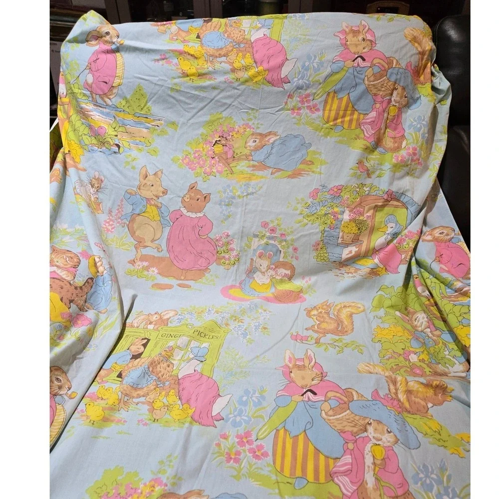 Frederick Warne Beatrix Potter Peter Rabbit Fitted Sheet & Pillowcase‎ Set Good